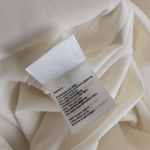 Lafayette 148 New York Bleecker Pant Straigth Office Trouser Ecru / Cloud White - Picture 13 of 14